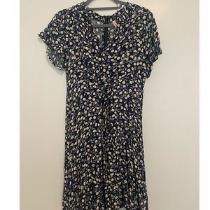 Navy Flowy Mini